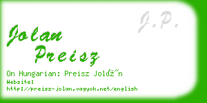 jolan preisz business card